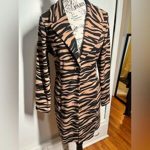 Stylish Zebra Print Women's Blazer